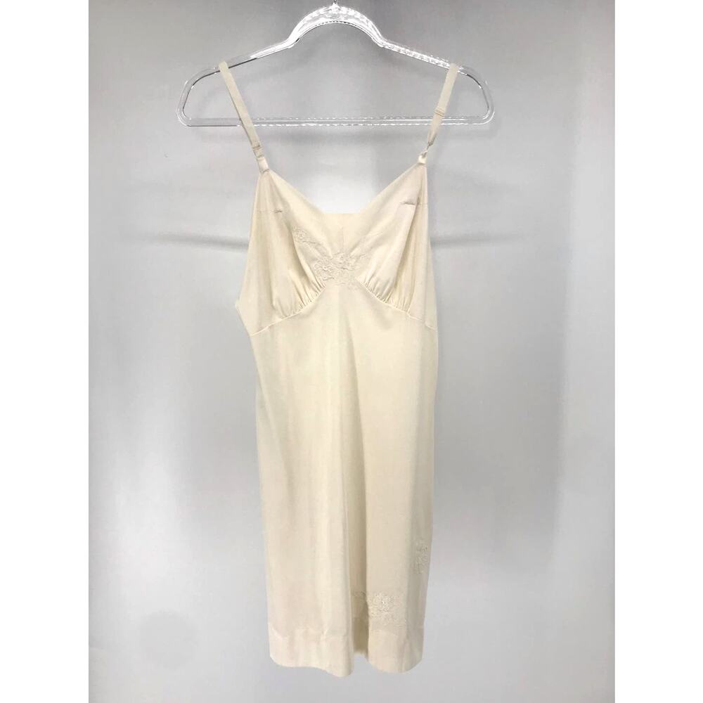Shadowline Vintage Beige Chemise Night Gown Size 36 Short